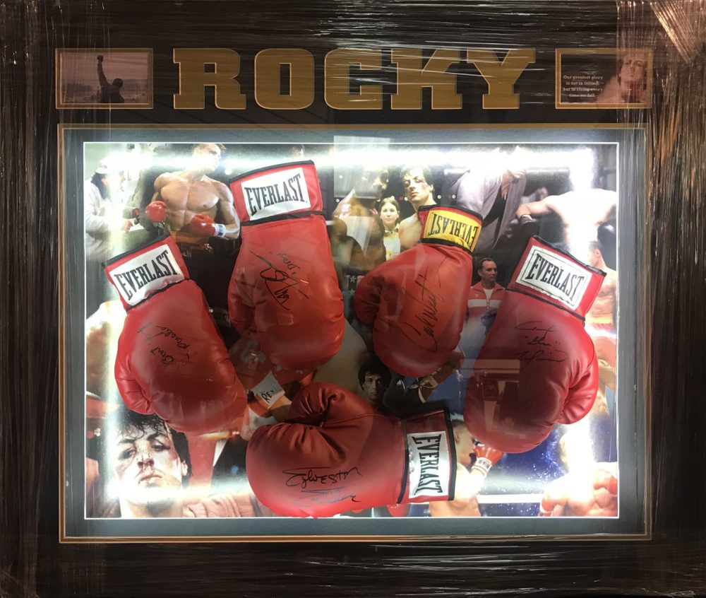 Rocky Boxing Glove Set Sylvester Stallone Dolph Lundgren Carl Weathers Tommy Morrison Burt Young