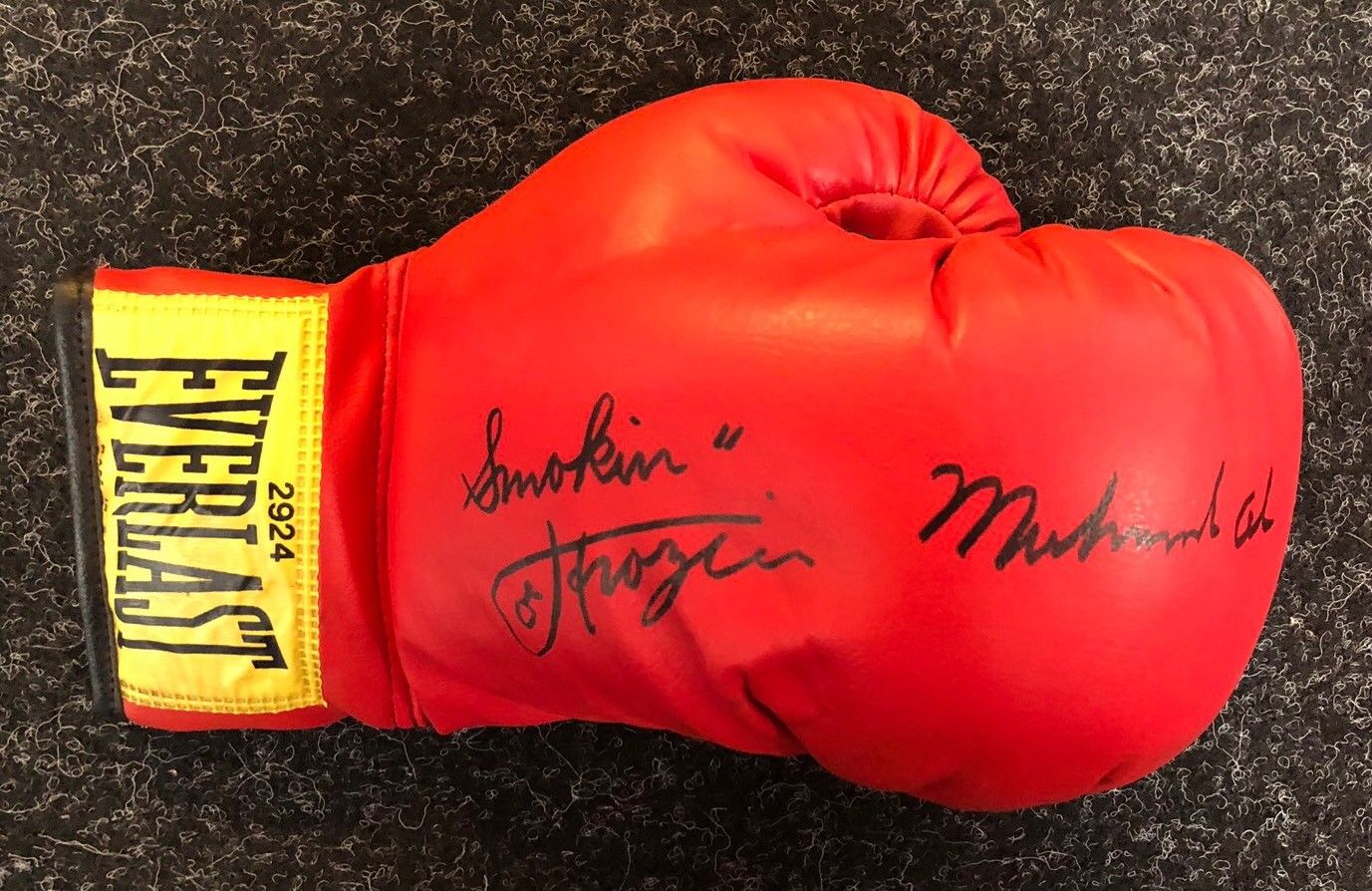 ali signed boxing gloves