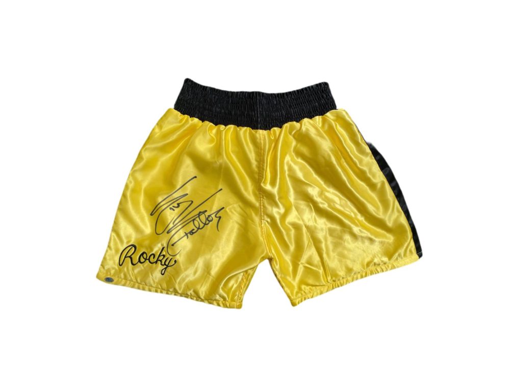 SYLVESTER STALLONE HAND SIGNED ROCKY III SHORTS