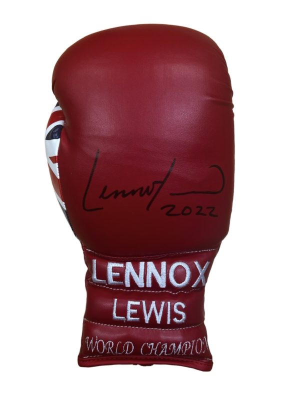 lennox lewis signed glove