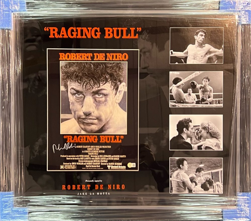 Framed Robert De Niro Hand Signed Raging Bull 16x12 Photo