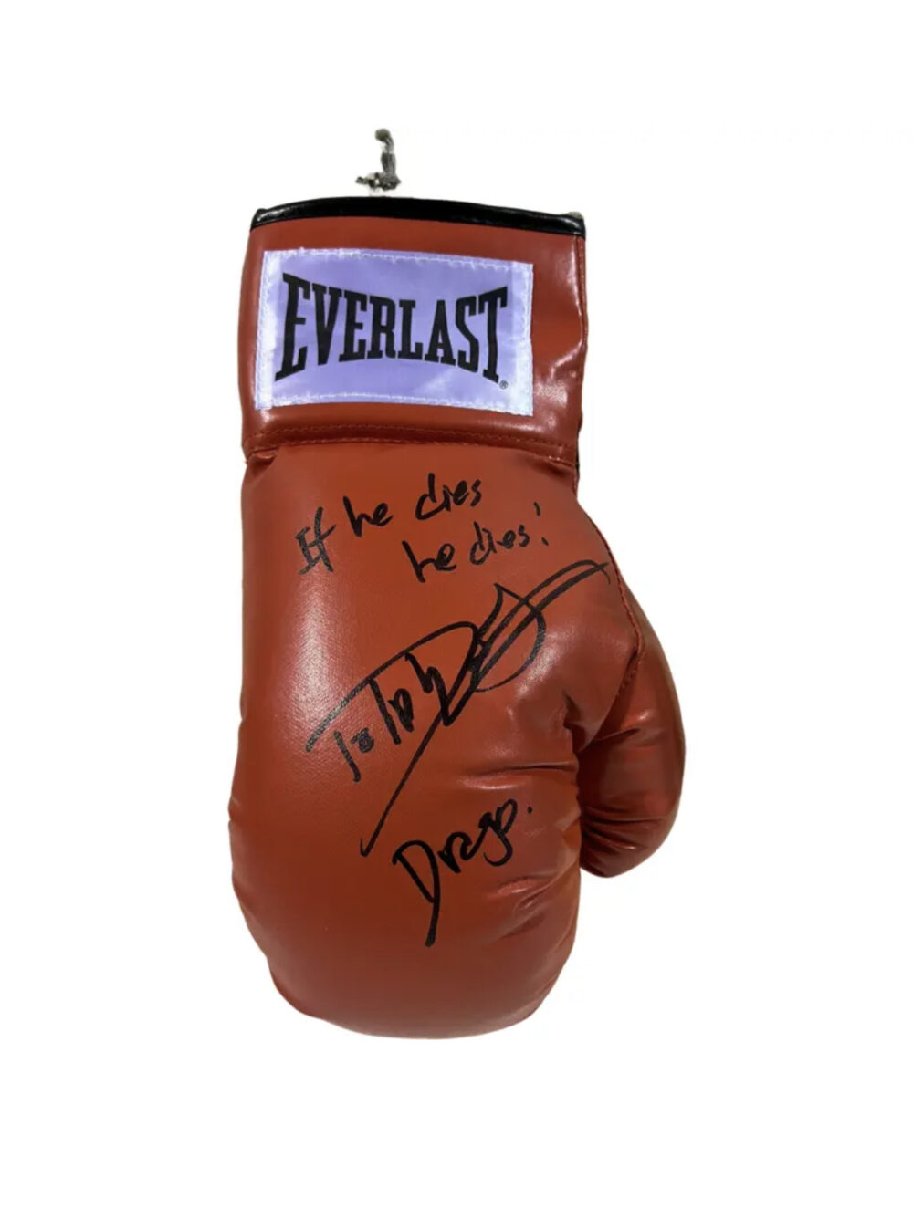 Dolph Lundgren Signed Red Everlast Boxing Glove (If He Dies, He Dies)