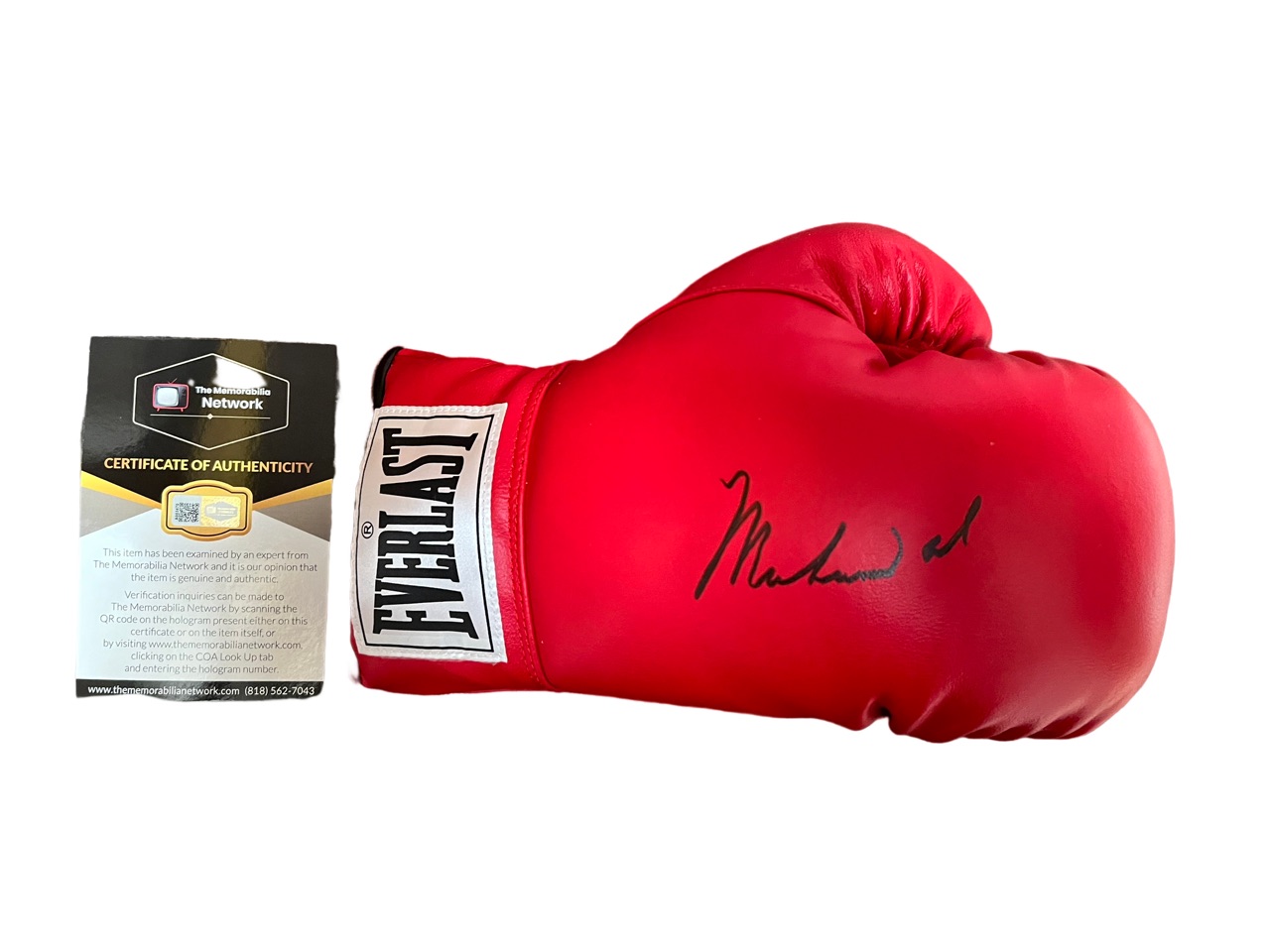 Muhammad Ali Signed Boxing Glove Gold Star Memorabilia