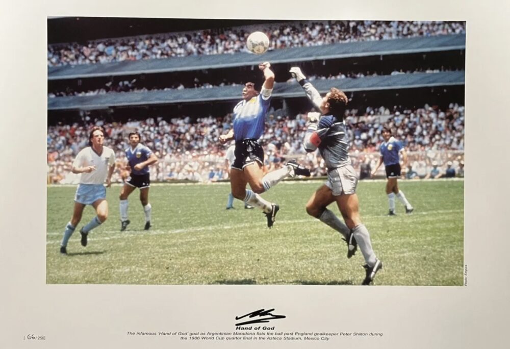 Diego Maradona Signed Hand Of God Argentina f Limited Edition Photo 16x20