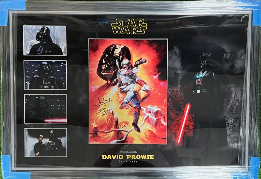 Framed Dave Prowse Hand Signed Darth Vader Star Wars 16x12 - Image 2