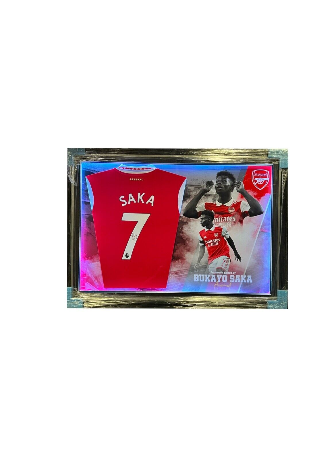 FRAMED BUKAYO SAKA SIGNED ARSENAL 2023-2024 HOME FOOTBALL SHIRT | Gold ...