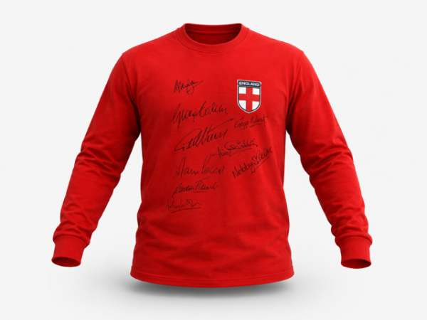 England Hand Signed 1966 World Cup Football Shirt