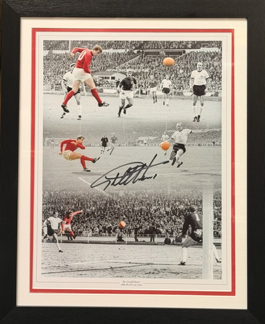 Framed Hand Signed Geoff Hurst England 1966 World Cup Montage