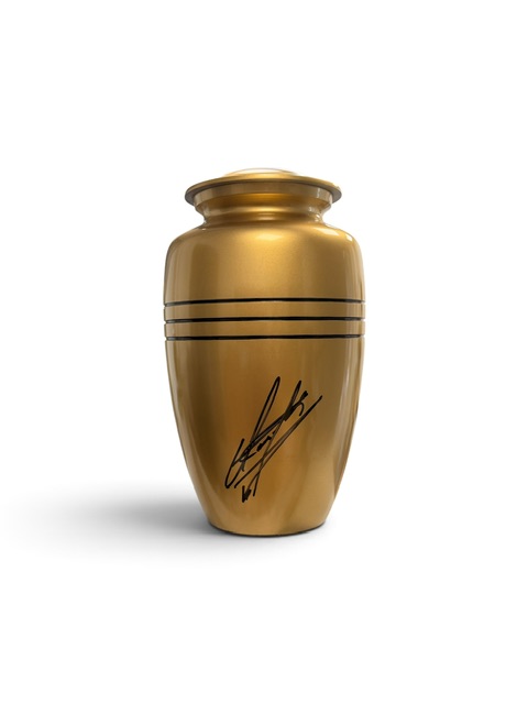 THE UNDERTAKER SIGNED AUTOGRAPHED URN (JSA AUTHENTICATED)